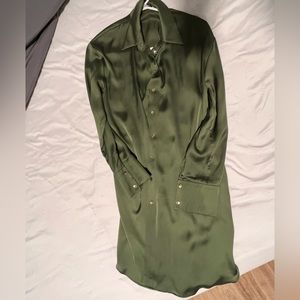 Zara SATIN SHIRT DRESS